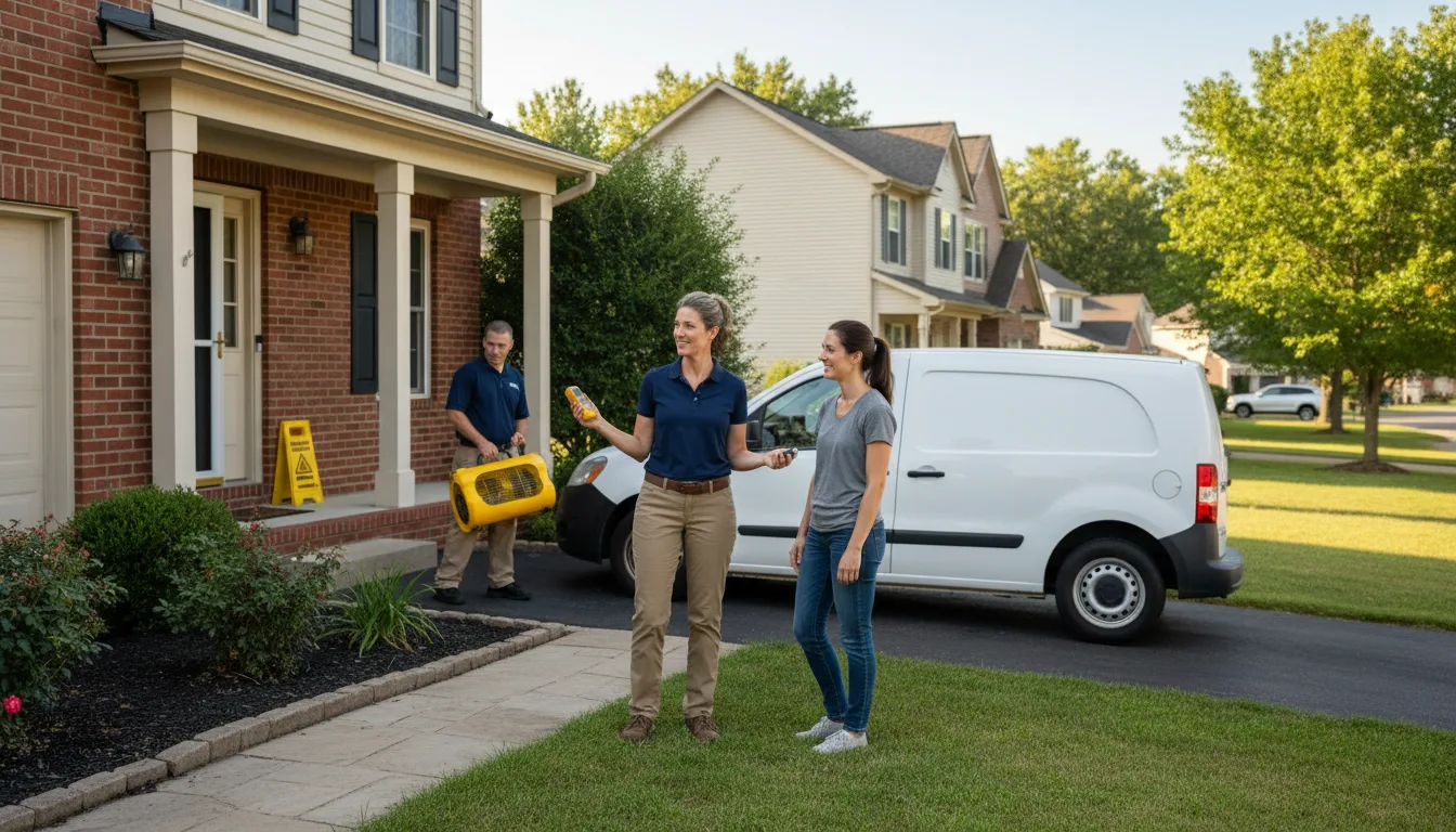 Residential water damage restoration in Webster, NC